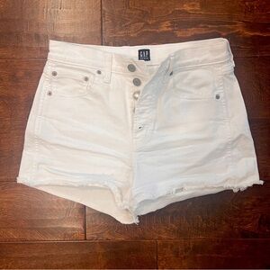 Gap white denim shorts size 2 26